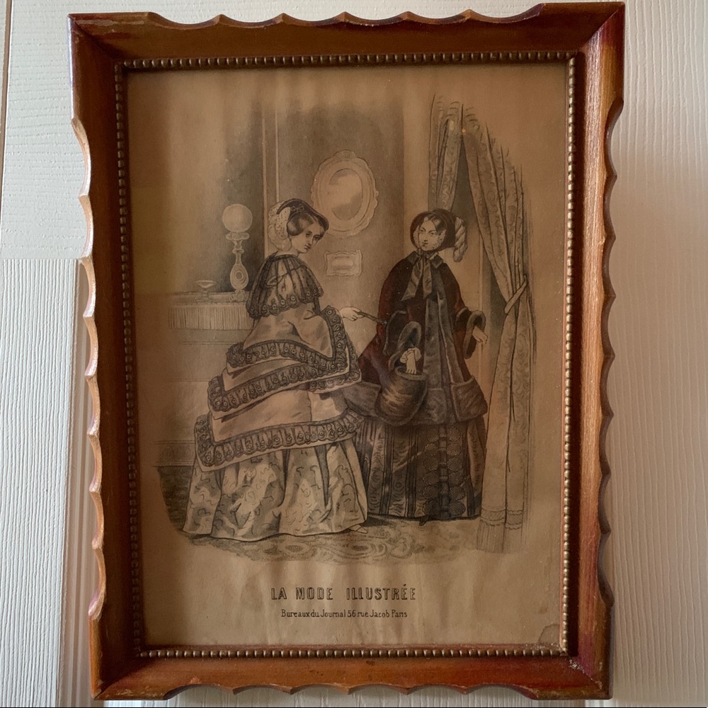 Vintage French Fashion Print